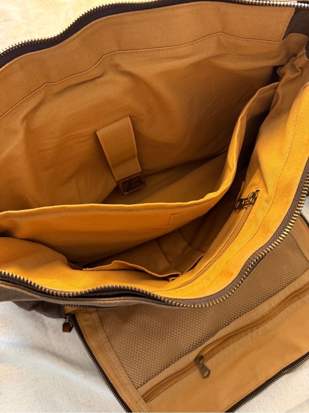 Vintage ZB Messenger Bag waterproof canvas and leather - Picture 12 of 12